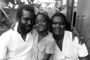 Malcolm Marshall West Indies cricketer with his daughter Shelly and former lover Andrea