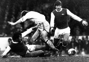 Raining Prints: Malcolm McDonald Football Player of Arsenal - and Alan Hudson in action against