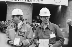 Chunnel Prints: Malcolm Rifkind (Right), Secretary of State for Transport