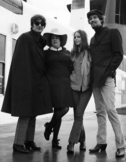 Folk Collection: The Mamas and the Papas pop group 1967 L to R Dennis Doherty Cass Elliott