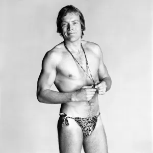 Man / Humour / Unusual. Male Thong Worn by Mack Eagles. March 1975 75-01663