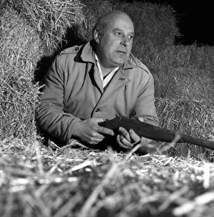 Hunter Prints: Man with Shotgun: Gerald Hall marksman seen here track down the Godalming Puma