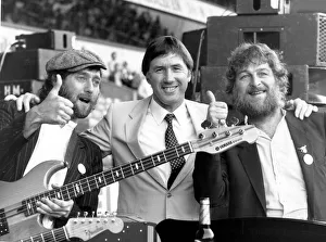 Manager of Tottenham Hotspur Keith Burkinshaw with celebrity fans
