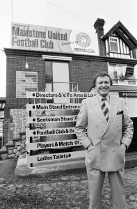 Manager Bill Williams & Chairman Jim Thompson of Maidstone United, 24th November 1982