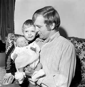 Manchester City and England player Francis Lee and his 5yr old son Gary proudly present
