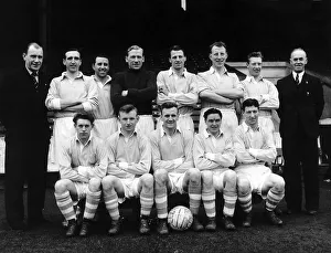 Manchester City Football Team 1955 Seated (L-R) Paddy Fagan, Joe Hayes, Don Revie