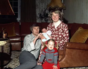 Manchester City footballer Colin bell at home with his wife Marcie