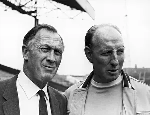 00392 Prints: Manchester City Manager Joe Mercer seen here with Dave Ewing at Maine Road