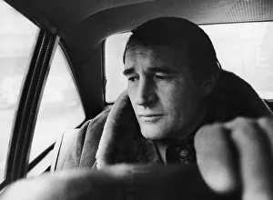 Sheepskin Coat Prints: Manchester City manager Malcolm Allison seen here driving his car 3rd March 1979