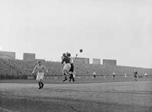 Manchester City v Fulham Trautmann ( Man City) punches clear from Geoff Taylor