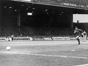 Goal Keeper Prints: Manchester City v Liverpool Ray Clemence of Liverpool got stranded outside his