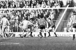 00234 Prints: Manchester City v. Newcastle. February 1984 MF14-11-019 The final score was a two one