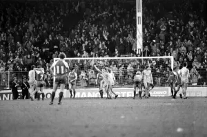 Manchester City v. Shrewsbury. March 1984 MF14-18-041 The final score was a one nil