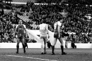 Manchester City v. Shrewsbury. March 1984 MF14-18-053 The final score was a one nil