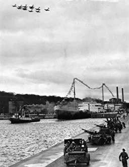 Power Station Prints: Manchester Ship Canal: Opening of New Oil Dock at Eastham