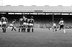 Manchester United 1 v. Swansea 0. Division 1 Football. September 1981 MF03-20-053