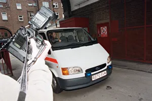 Officer Prints: Manchester United captain Roy Keane in police van at Bootle Police station