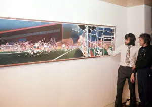 Manchester United footballer George Best with artist Walter Kershaw