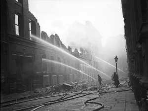 Bombed Prints: Manchester, United Kingdom, pictures taken during The Blitz in World War Two