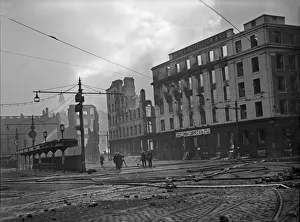 Manchester, United Kingdom, pictures taken during The Blitz in World War Two