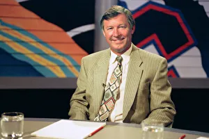 00365 Prints: Manchester United manager Alex Ferguson appears on the television programme Sport In