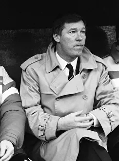 Manchester United manager Alex Ferguson watches his team in action during the League