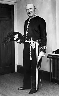 Knighthood Prints: Manchester United manager Matt Busby prepares for his second knighthood granted by