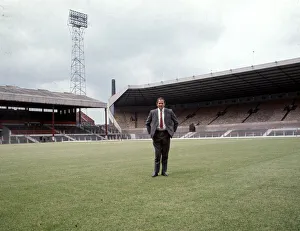 Manchester United manager Wilf McGuiness on the pitch at Old Trafford July 1970