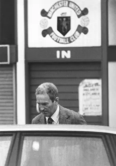 Manchester United managerDave Sexton leaves Old Trafford after being sacked by chairman