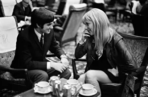 Wags Prints: Manchester United and Northern Ireland footballer George Best with girlfriend Jackie