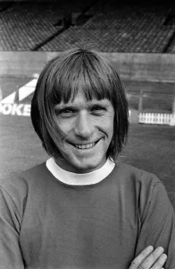 Manchester United player John Fitzpatrick at Old Trafford Circa 1971