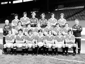 Manchester United pose for a pre season team group photograph at Old Trafford July
