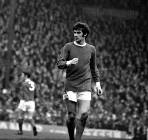 Manchester United star George Best during the match against Nottingham Forest at Old