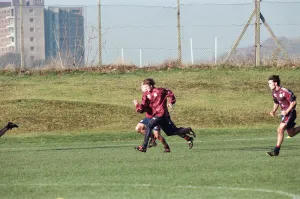 Salford Prints: Manchester United in training. David Beckham sprints with Gary Neville