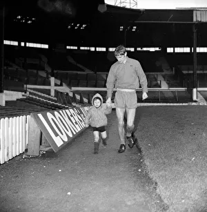 Core61 Prints: Manchester United Training - Paul Edwards with his 2 year old son David December