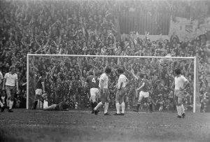 Manchester United v Blackpool, League Division Two, final score 4-0 to Manchester United