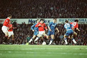 Manchester United v Everton League match at Old Trafford 22nd January 1994