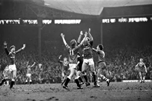 Manchester United v. Everton. March 1985 MF20-09-097 The final score was a one all