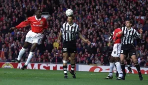 Drama Prints: Manchester United v Juventus April 1999 European Cup Semi Final Andy Cole of United