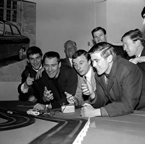 Toys Prints: Manchester United v Manchester city at Model Car Racing November 1965