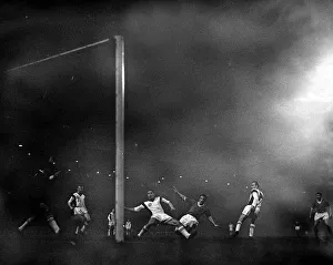 00238 Prints: Manchester United v Wiener Sports Club- Dennis Viollet scores the only goal getting past