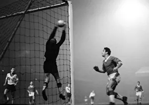 Manchester United versus Bayern Munich-Bayern keeper Arpad Fazekas makes a save