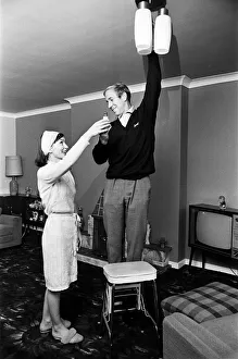 Manchester Uniteds Bobby Charlton pictured with his wife Norma at their new luxury