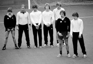 Manchester Uniteds new manager Dave Sexton took the final training session before