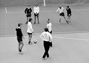 Manchester Uniteds new manager Dave Sexton took the final training session before