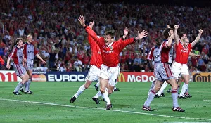 Manchester Uniteds Teddy Sheringham celebrates his equalising goal during
