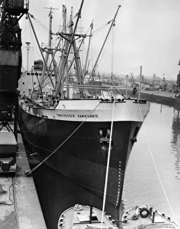 Freighter Prints: The Manchester Vanguard a new cargo / passenger vessel seen here at the Manchester docks