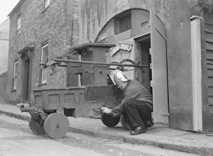 Brass Helmet Prints: Manual Fire Engine at Ewell. October 1933 dating back to before 1769