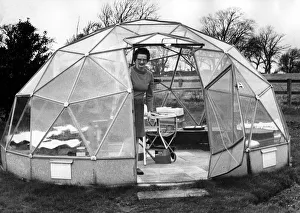 Greenhouse Prints: In March 1974, The Evening Chronicle reported on one womans geodesic dome greenhouse