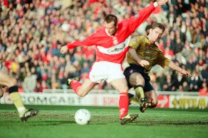 Score Prints: Marco Branca scores the first goal for Middlesbrough against Sunderland at The Riverside